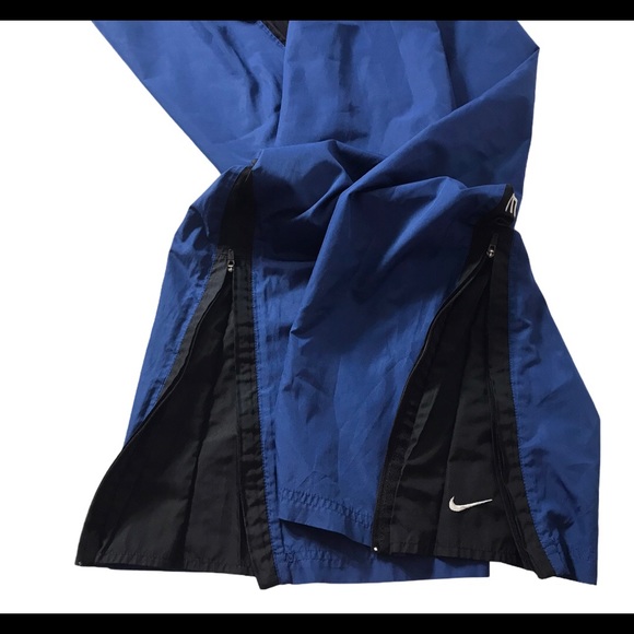 Nike Pants Nike Mens Xl Windbreaker Pants Black Blue Poshmark